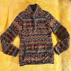 Men's Geometric Zip-Up Sweater - Multicolor